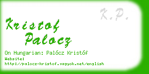 kristof palocz business card